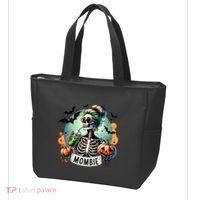 Mombie Zombie Spooky Mama Retro Tote Bag thumb 3