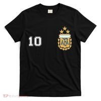 Number 10 Argentina Soccer Jersey Argentinian Football 3 Star Logo T-Shirt thumb 0