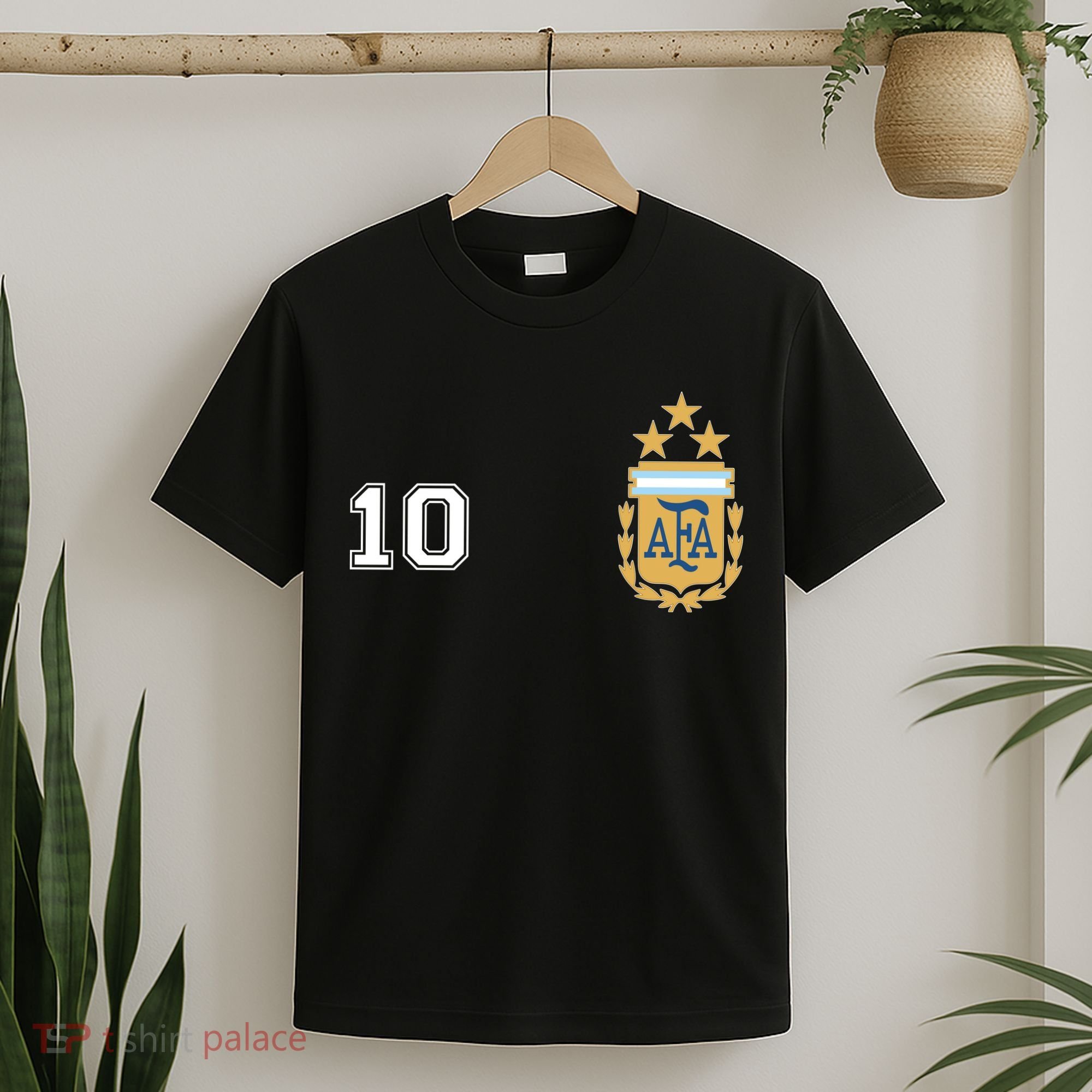 Number 10 Argentina Soccer Jersey Argentinian Football 3 Star Logo T-Shirt