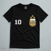 Number 10 Argentina Soccer Jersey Argentinian Football 3 Star Logo T-Shirt thumb 5