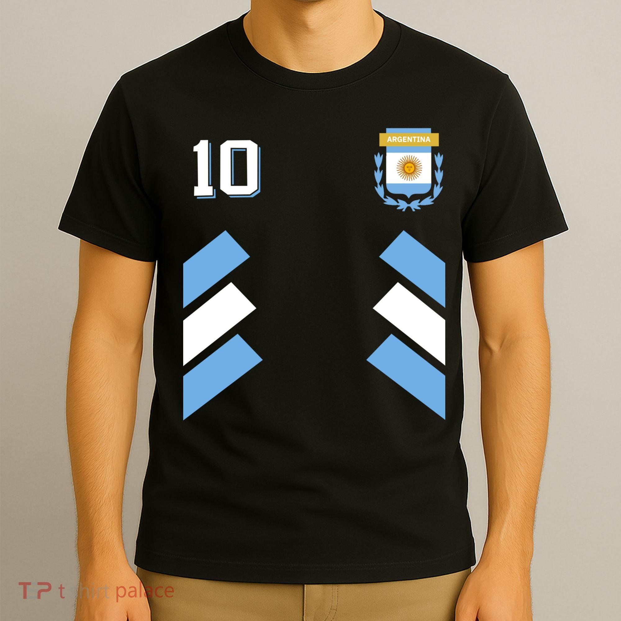Number 10 Argentina Soccer Jersey Argentinian Football T-Shirt