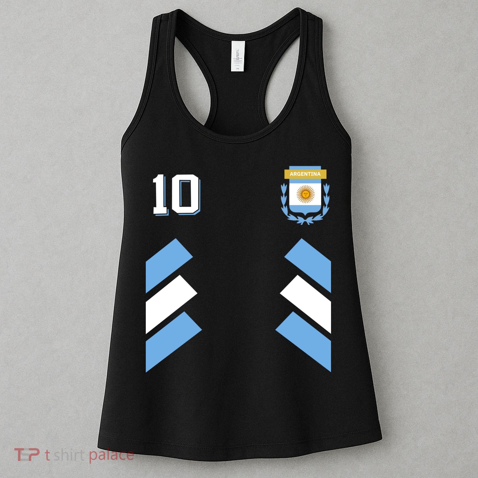 Number 10 Argentina Soccer Jersey Argentinian Football Women's Tank Top