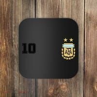 Number 10 Argentina Soccer Jersey Argentinian Football Coaster thumb 0