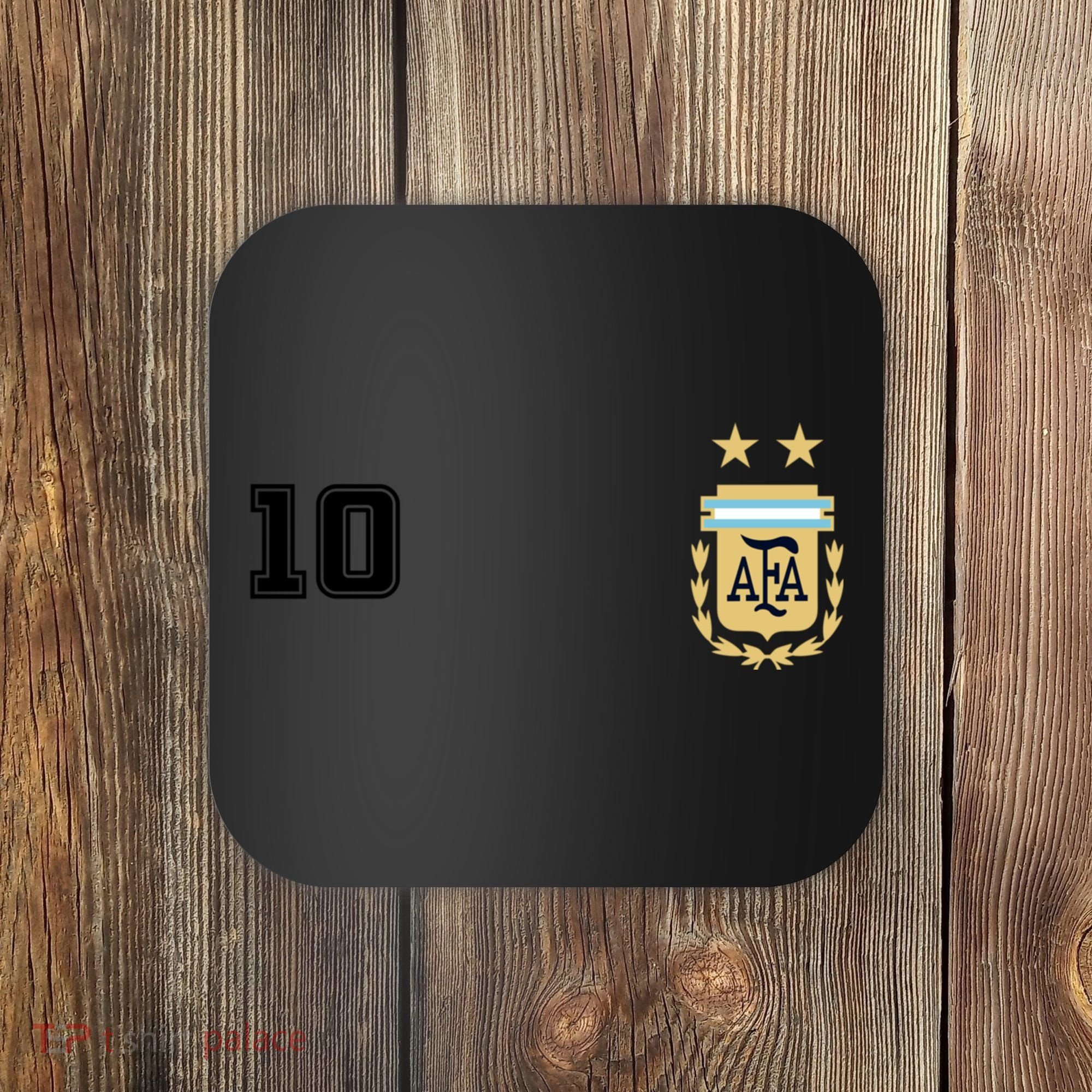 Number 10 Argentina Soccer Jersey Argentinian Football Coaster