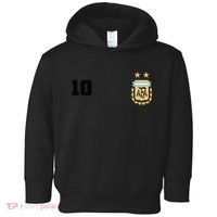 Number 10 Argentina Soccer Jersey Argentinian Football Toddler Hoodie thumb 0