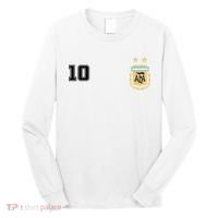 Number 10 Argentina Soccer Jersey Argentinian Football Long Sleeve Shirt thumb 0