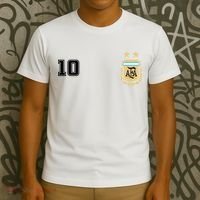 Number 10 Argentina Soccer Jersey Argentinian Football T-Shirt thumb 3