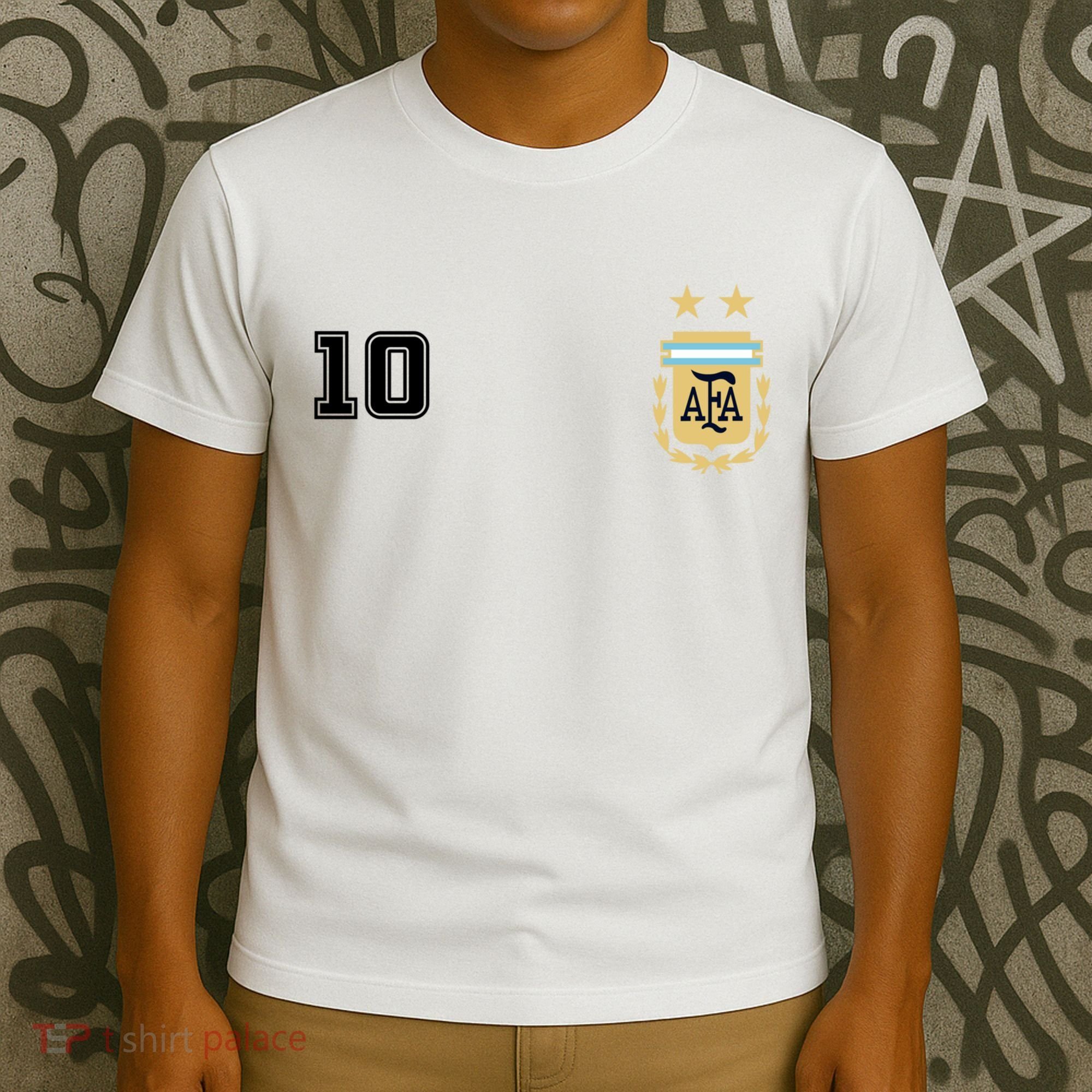 Number 10 Argentina Soccer Jersey Argentinian Football T-Shirt