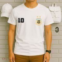 Number 10 Argentina Soccer Jersey Argentinian Football T-Shirt thumb 6