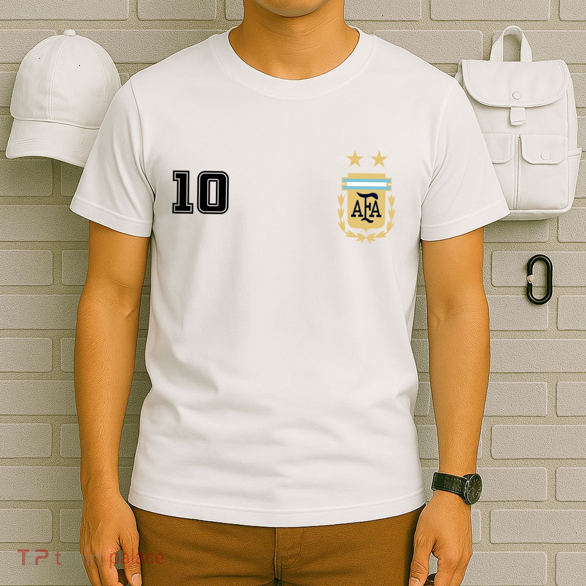 Number 10 Argentina Soccer Jersey Argentinian Football T-Shirt