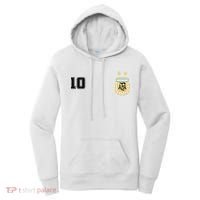 Number 10 Argentina Soccer Jersey Argentinian Football Women's Hoodie thumb 0
