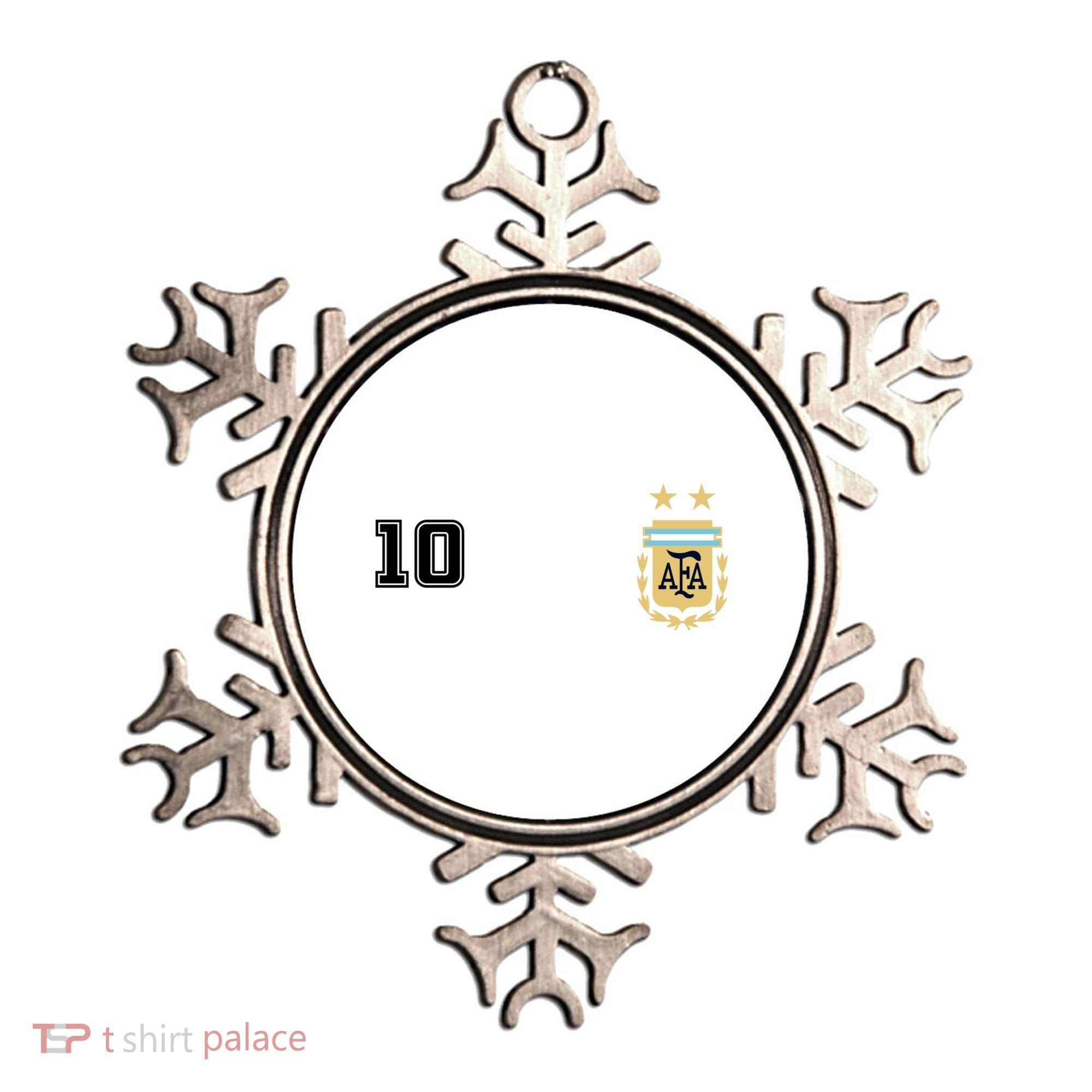 Number 10 Argentina Soccer Jersey Argentinian Football Ornament