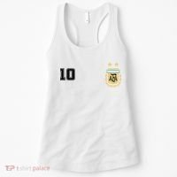 Number 10 Argentina Soccer Jersey Argentinian Football Women's Tank Top thumb 0