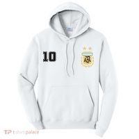 Number 10 Argentina Soccer Jersey Argentinian Football Tall Hoodie thumb 0