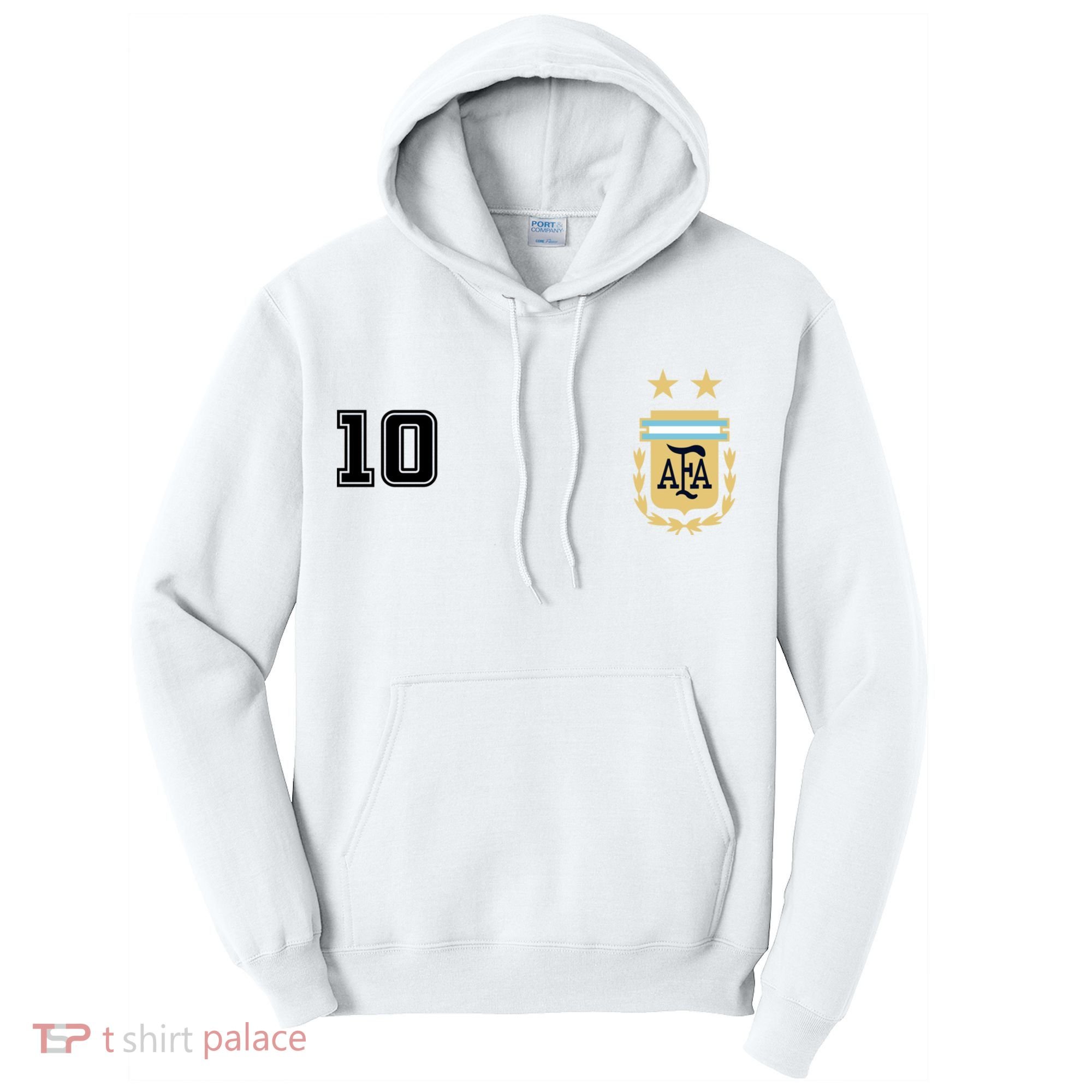 Number 10 Argentina Soccer Jersey Argentinian Football Tall Hoodie