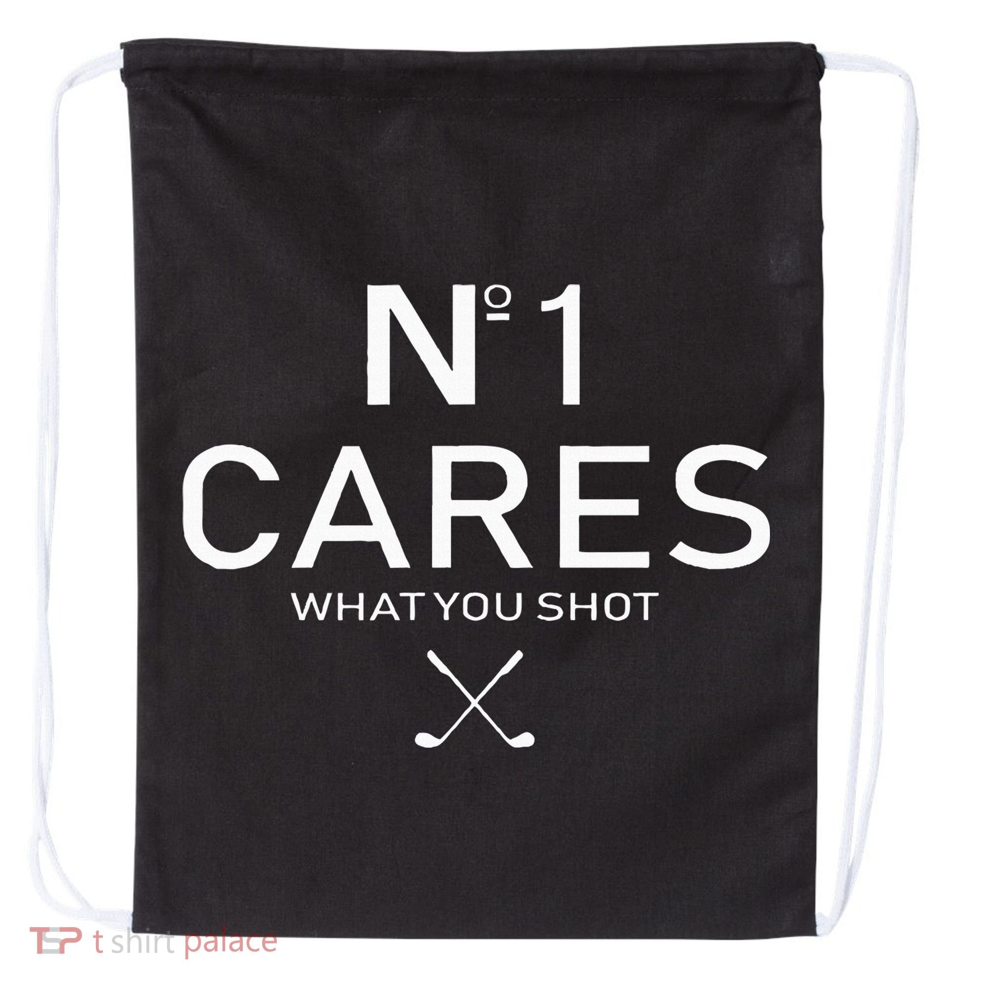 No 1 Cares What You Shot Drawstring Bag
