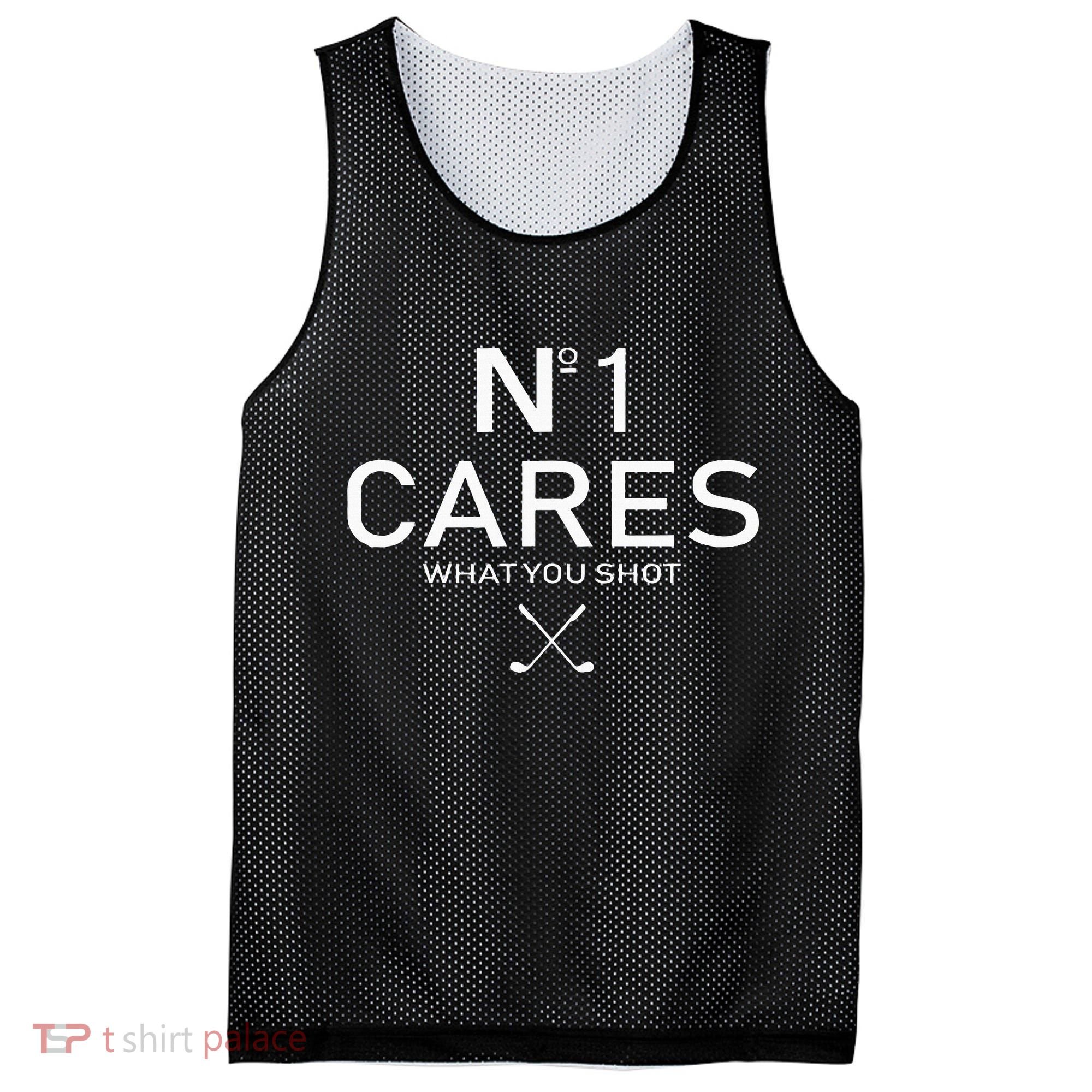 No 1 Cares What You Shot Mesh Reversible Basketball Jersey Tank