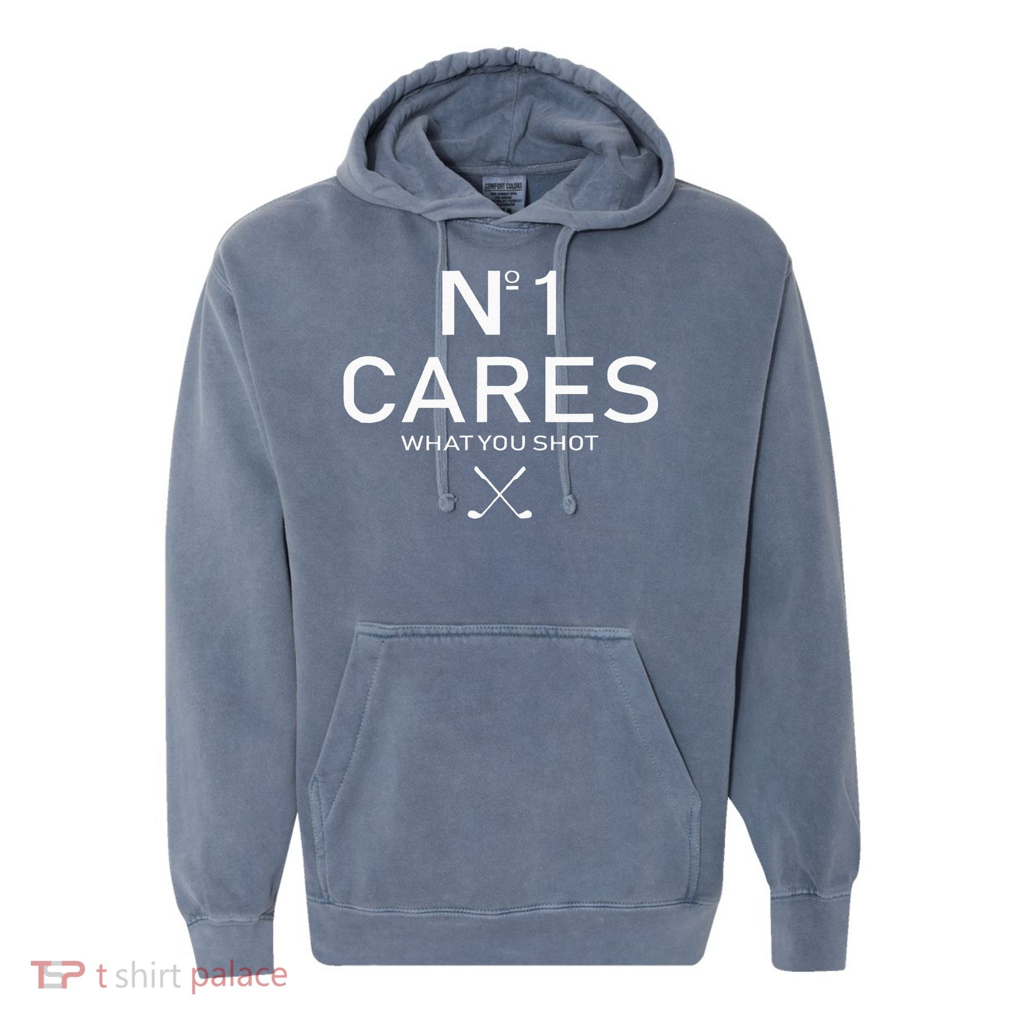 No 1 Cares What You Shot Comfort Colors Garment-Dyed Hooded Sweatshirt