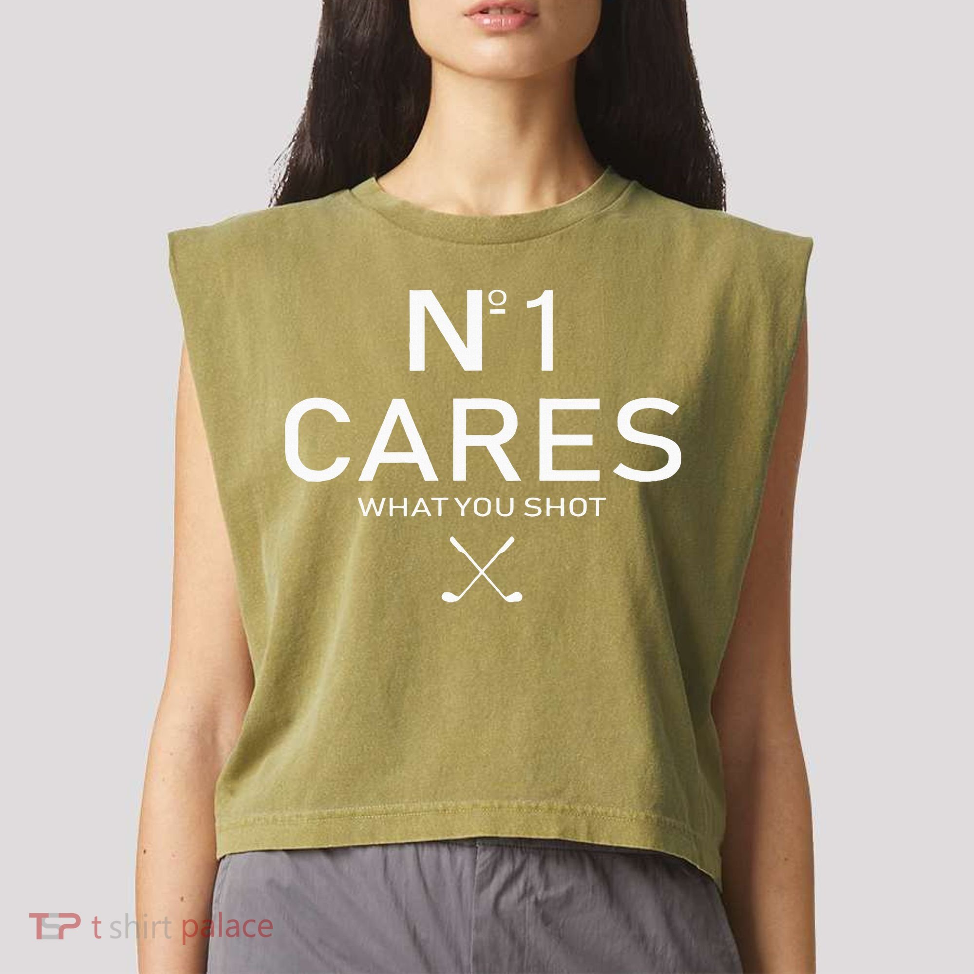 No 1 Cares What You Shot Garment-Dyed Women's Muscle Tee