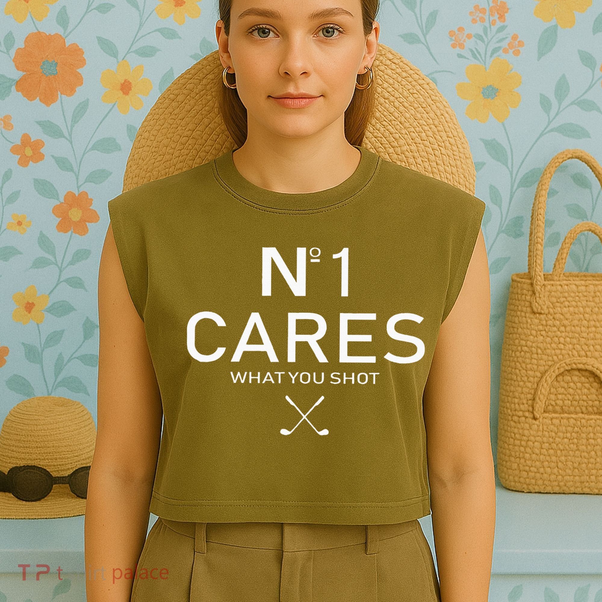 No 1 Cares What You Shot Garment-Dyed Women's Muscle Tee