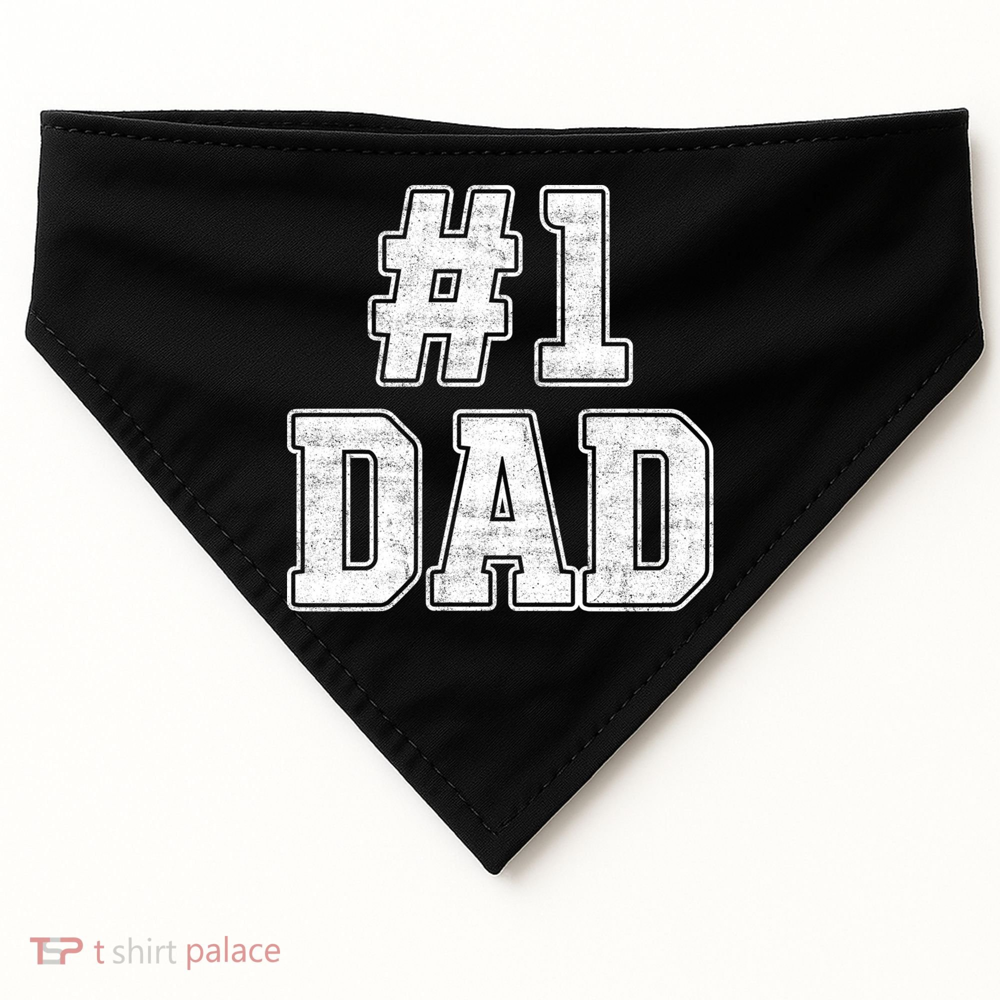Number 1 Dad Number One Dad Fathers Day Outfit For Daddy Gift USA-Made Doggie Bandana