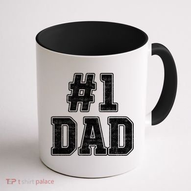 Number 1 Dad Number One Dad Fathers Day Outfit For Daddy Gift Coffee Mug back