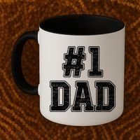Number 1 Dad Number One Dad Fathers Day Outfit For Daddy Gift Coffee Mug thumb 2