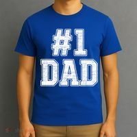 Number 1 Dad Number One Dad Fathers Day Outfit For Daddy Gift T-Shirt thumb 3