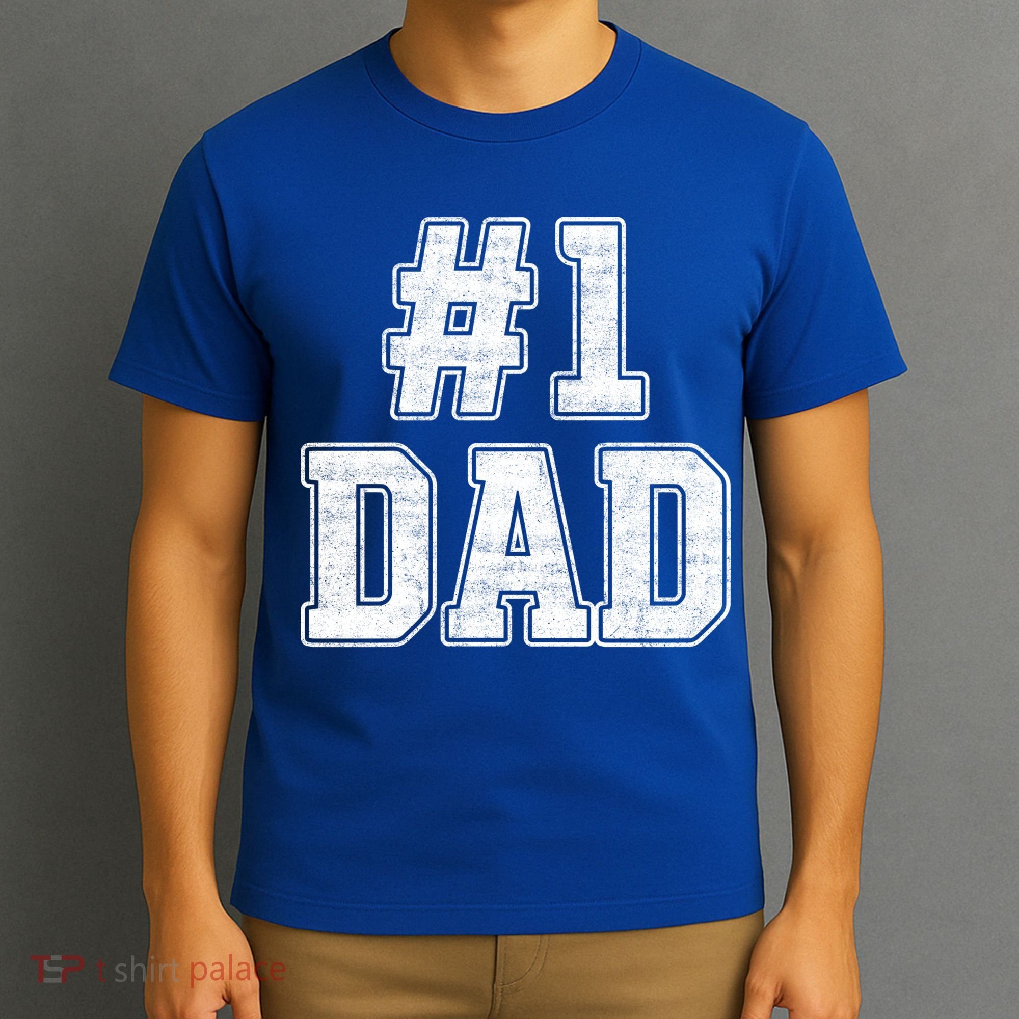 Number 1 Dad Number One Dad Fathers Day Outfit For Daddy Gift T-Shirt
