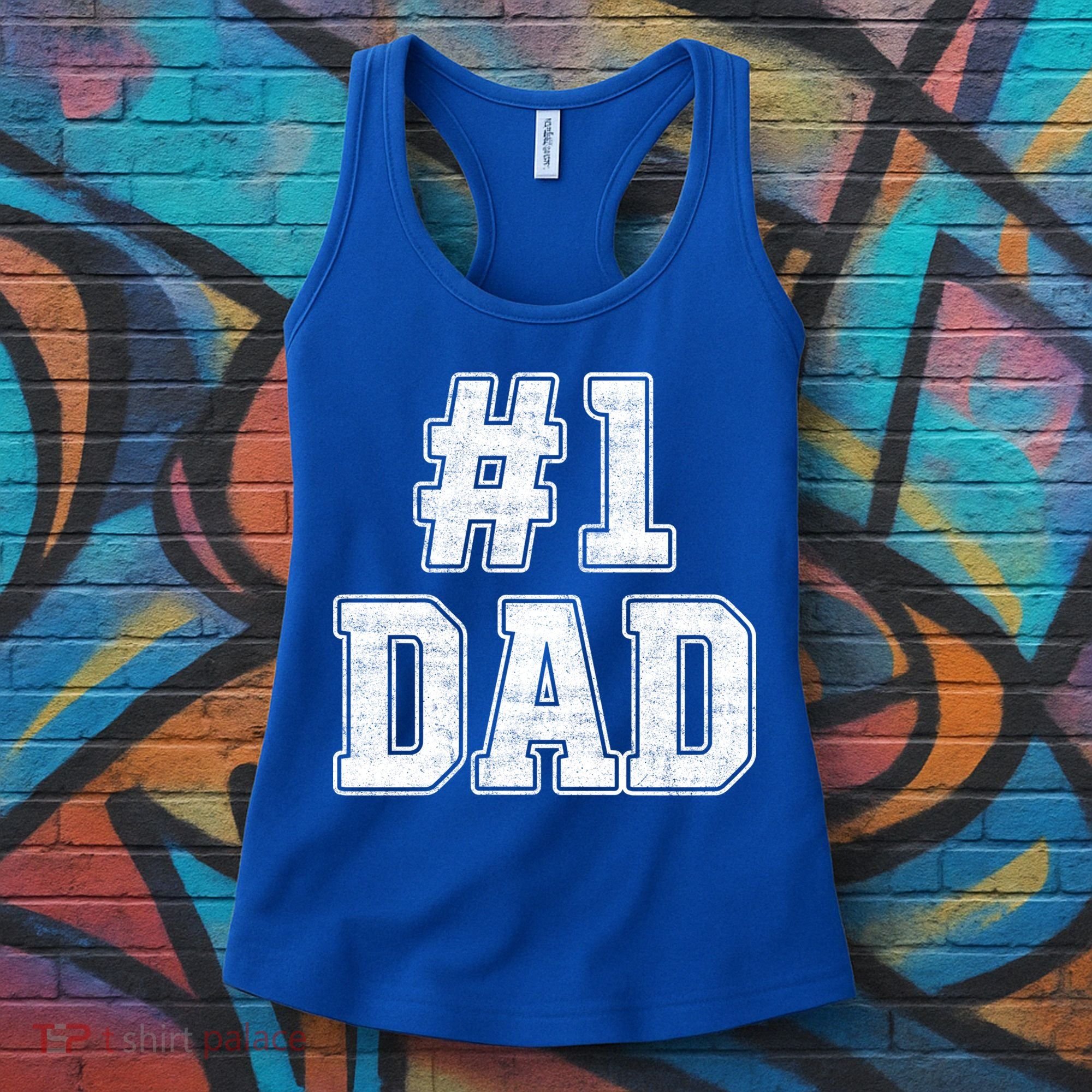 Number 1 Dad Number One Dad Fathers Day Outfit For Daddy Gift Women's Tank Top