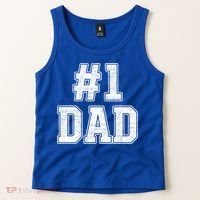 Number 1 Dad Number One Dad Fathers Day Outfit For Daddy Gift Tank Top thumb 2