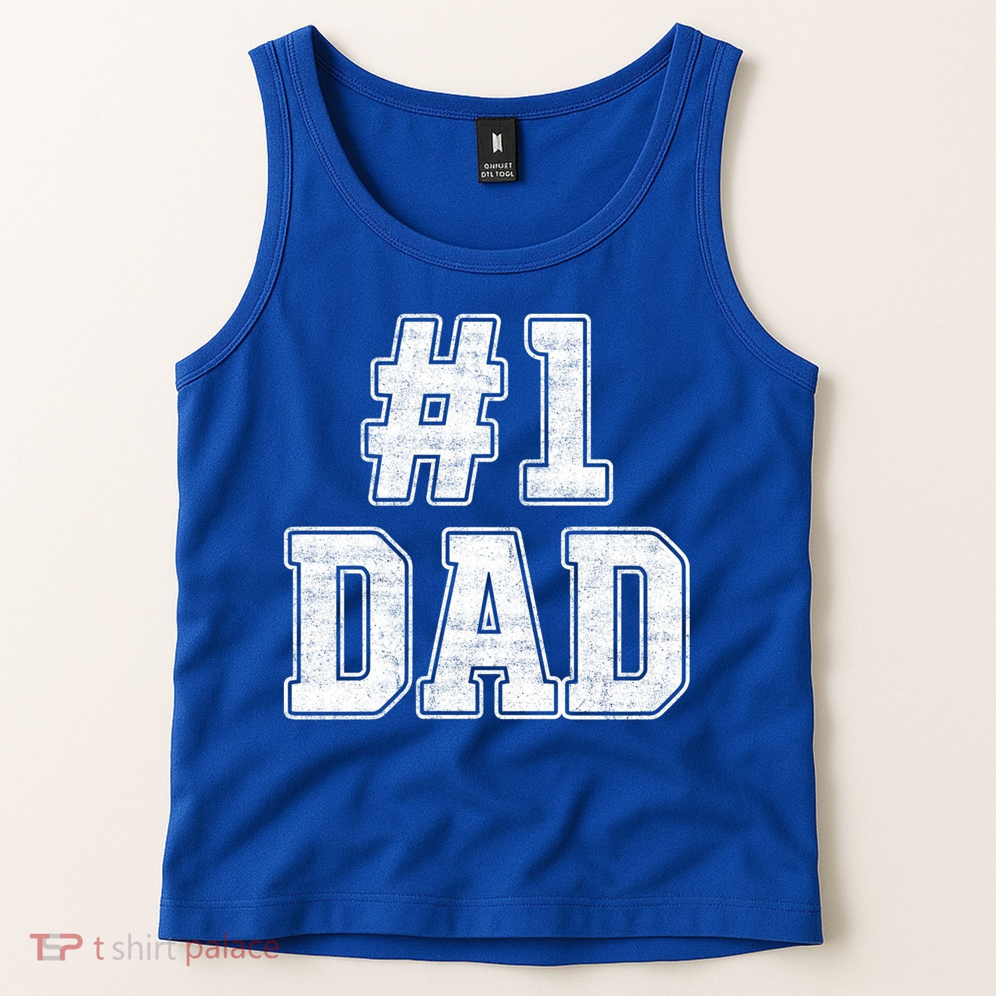 Number 1 Dad Number One Dad Fathers Day Outfit For Daddy Gift Tank Top