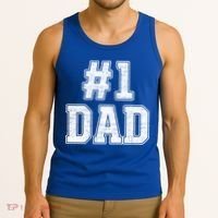 Number 1 Dad Number One Dad Fathers Day Outfit For Daddy Gift Tank Top thumb 3