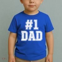 Number 1 Dad Number One Dad Fathers Day Outfit For Daddy Gift Toddler T-Shirt thumb 2