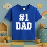 Number 1 Dad Number One Dad Fathers Day Outfit For Daddy Gift Toddler T-Shirt thumb 3