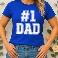 Number 1 Dad Number One Dad Fathers Day Outfit For Daddy Gift Women's T-Shirt thumb 2