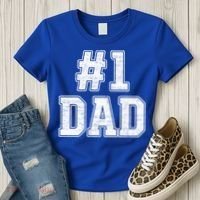 Number 1 Dad Number One Dad Fathers Day Outfit For Daddy Gift Women's T-Shirt thumb 3