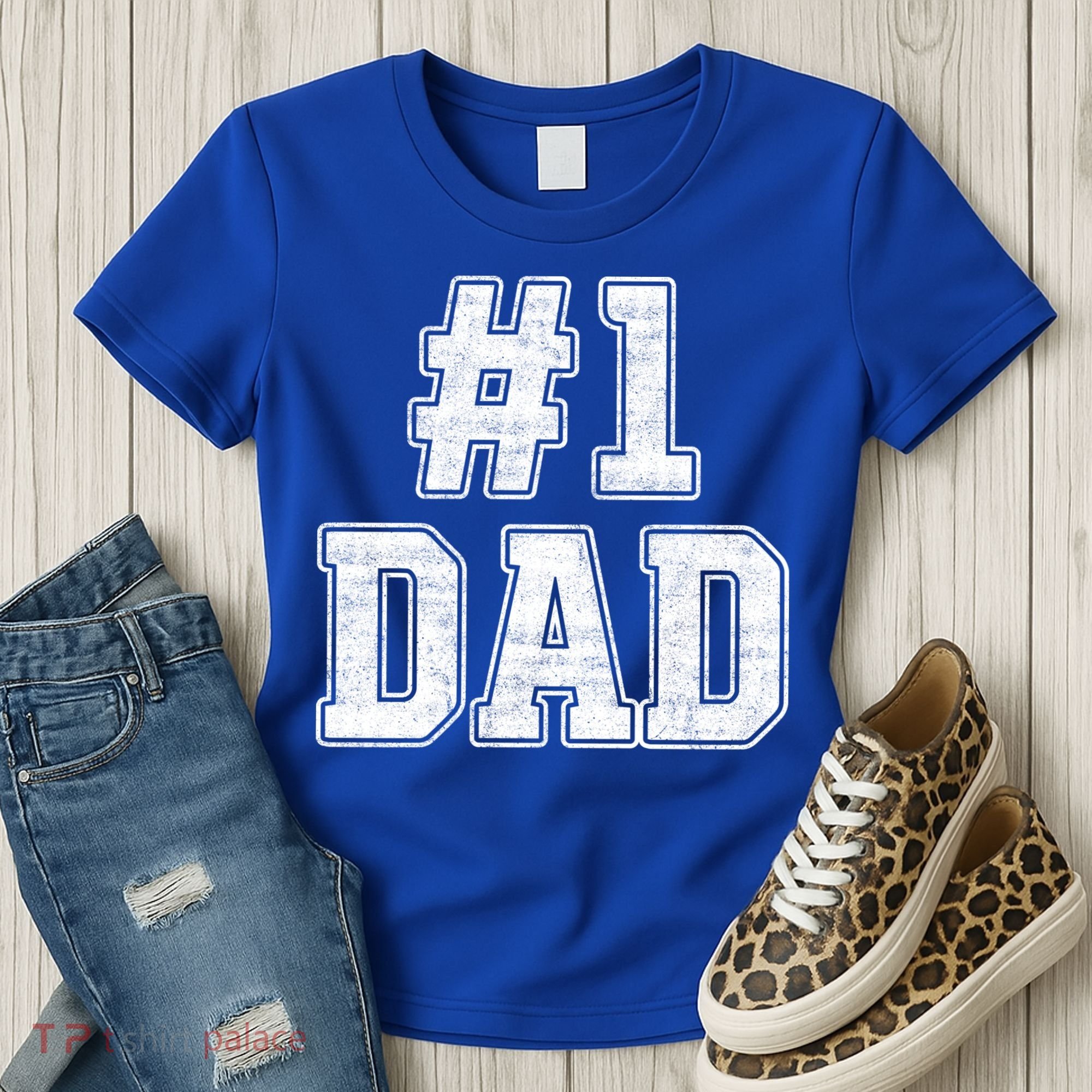 Number 1 Dad Number One Dad Fathers Day Outfit For Daddy Gift Women's T-Shirt