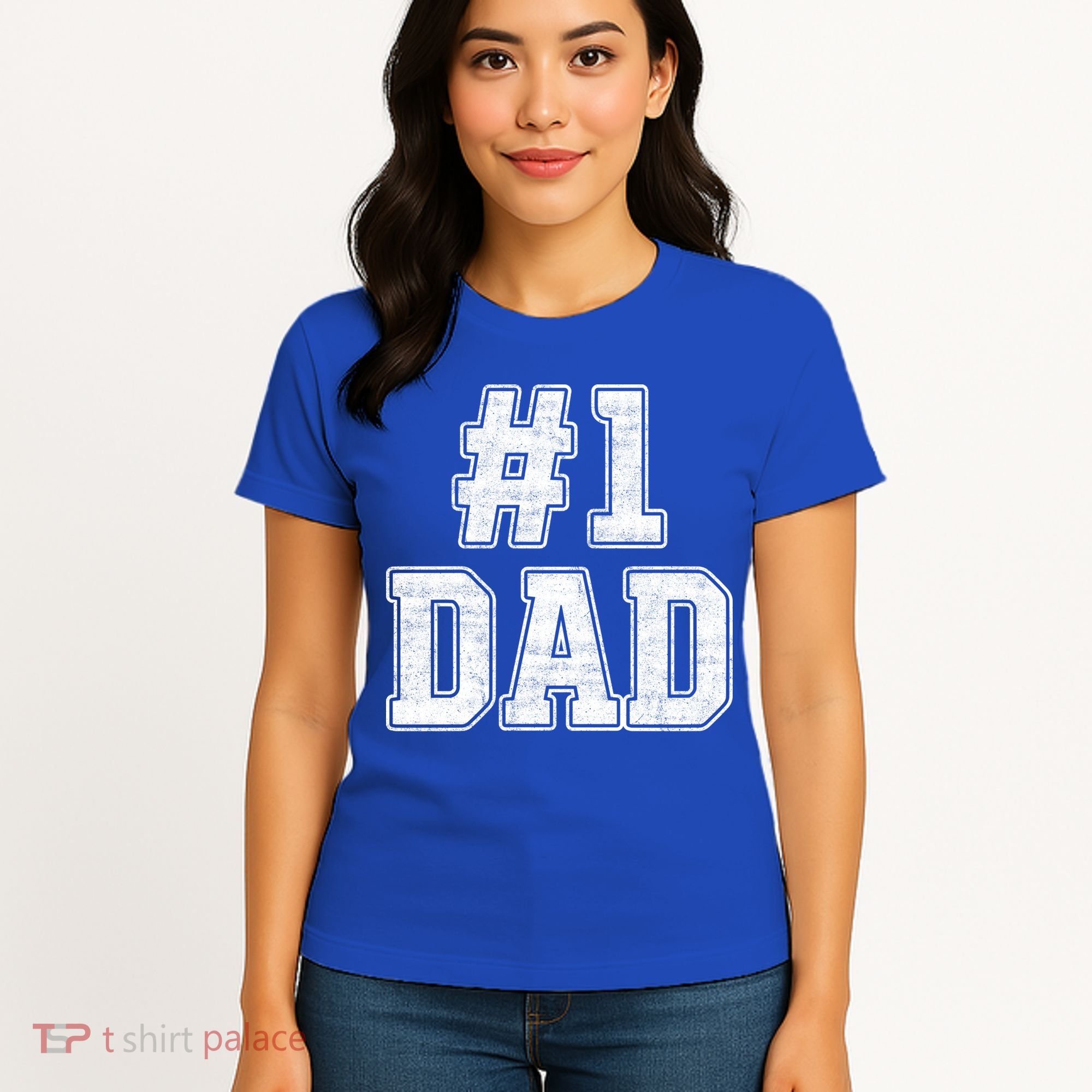 Number 1 Dad Number One Dad Fathers Day Outfit For Daddy Gift Women's T-Shirt
