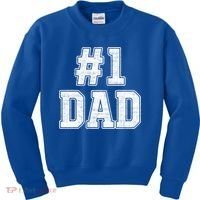 Number 1 Dad Number One Dad Fathers Day Outfit For Daddy Gift Kids Sweatshirt thumb 0