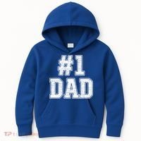 Number 1 Dad Number One Dad Fathers Day Outfit For Daddy Gift Kids Hoodie thumb 0