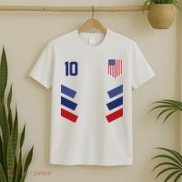 Number 10 USA Soccer American Flag Football Jersey T-Shirt thumb 2