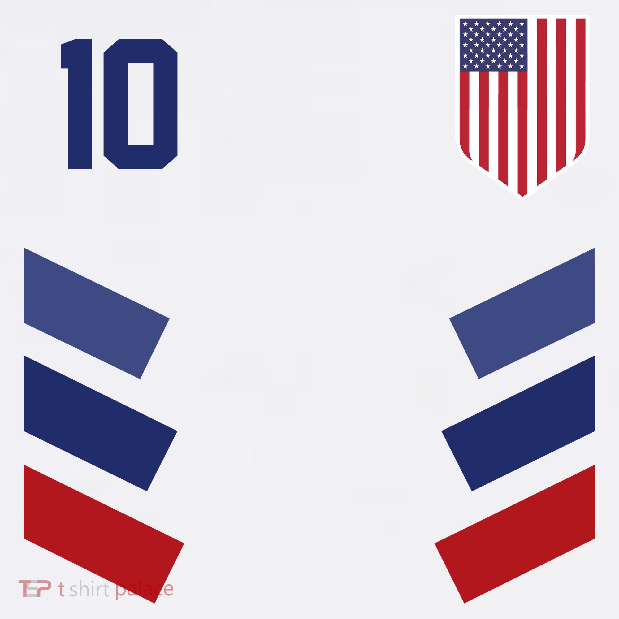 Number 10 USA Soccer American Flag Football Jersey T-Shirt