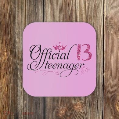 Nager 13 Year Old 13th Birthday Gift Coaster