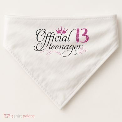 Nager 13 Year Old 13th Birthday Gift USA-Made Doggie Bandana