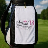 Nager 13 Year Old 13th Birthday Gift Golf Towel thumb 2