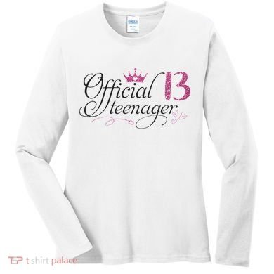 Nager 13 Year Old 13th Birthday Gift Women's Long Sleeve Shirt