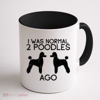 Normal 2 Poodles Ago Funny Animal Pet Dog Lover Owner Gift Coffee Mug thumb 1