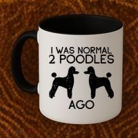 Normal 2 Poodles Ago Funny Animal Pet Dog Lover Owner Gift Coffee Mug thumb 2