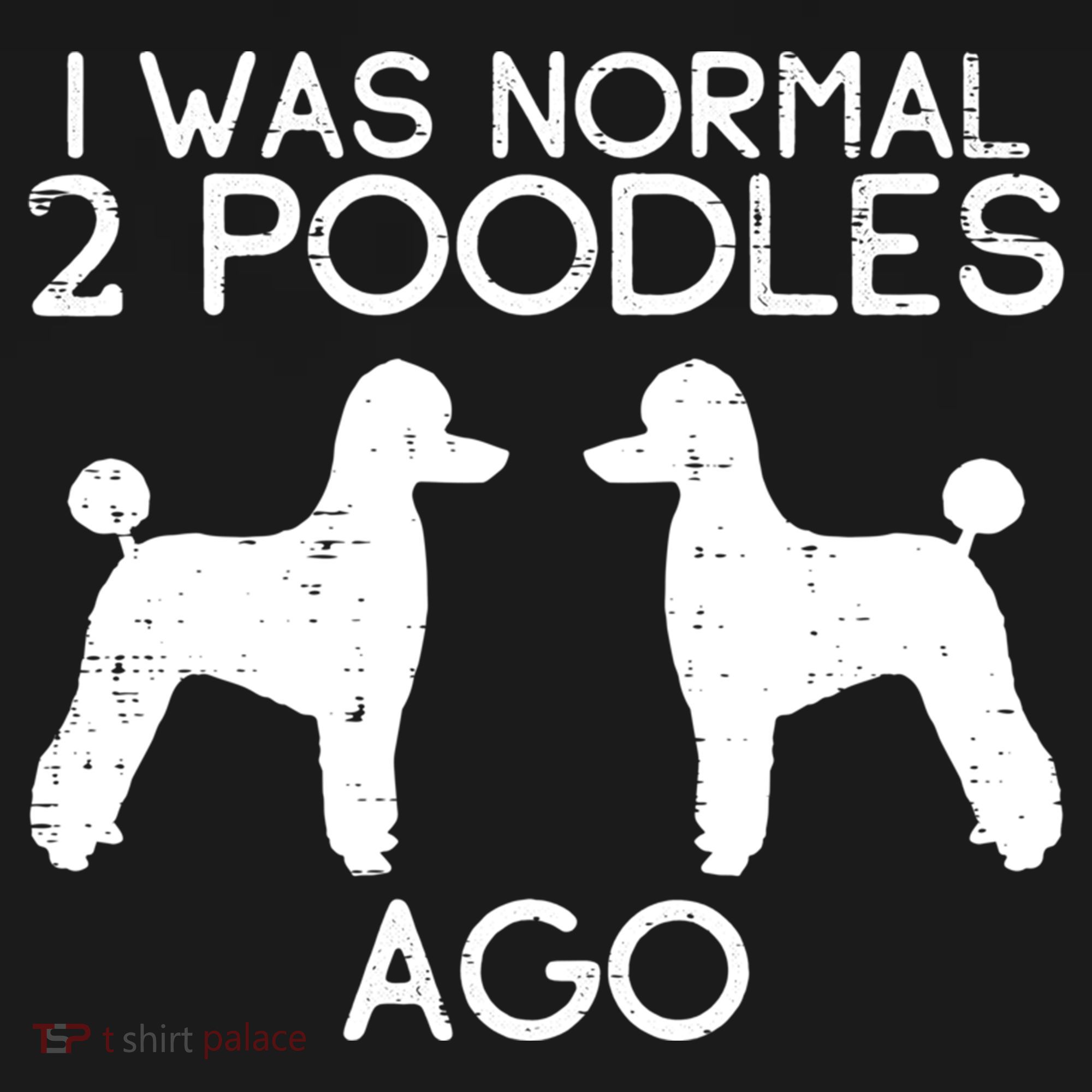Normal 2 Poodles Ago Funny Animal Pet Dog Lover Owner Gift Ornament